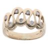 9ct Yellow Gold 0.20ct Brilliant Cut Diamond Fancy Wave Ring