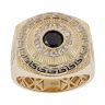 14ct Yellow And White Gold Cubic Zirconia Signet Ring