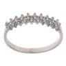 9ct White Gold 0.20ct Brilliant Cut Diamond Two Row Ring
