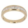 18ct Yellow Gold 1.00ct Princess Cut Diamond Half Eternity Ring