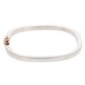 Silver And Rose Gold Cariad Hinged Clogau Square Bangle