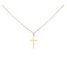 18ct Yellow Gold Cross Pendant and Chain 18"