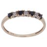 9ct Yellow Gold 0.02ct Diamond and Sapphire Fancy Ring