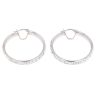 Silver Crystal Hoop Earrings by Icesia