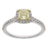 18ct White Gold 1.10ct Yellow Princess Cut Diamond Cluster Ring