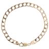 9ct Yellow Gold Square Curb Bracelet 7.5"