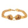 22ct Yellow Gold Duo Lion Bracelet 8"