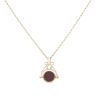 9ct Yellow Gold Camelion and Onyx Pendant and Chain 22"