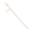 Sterling Silver Curb T-Bar Bracelet 7.5" By Icesia
