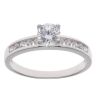 Silver Cubic Zirconia Single Stone Ring By Icesia