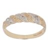 9ct Yellow and White Gold 0.03ct Diamond Fancy Ring