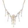 18ct Yellow Gold 4.75ct Brilliant and Baguette Cut Diamond Drop Necklace 16"