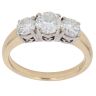 18ct Yellow Gold 1.75ct Brilliant Cut Diamond Trilogy Ring