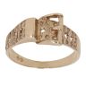 9ct Yellow Gold Textured Buckle Ring