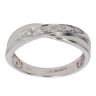 9ct White Gold 0.05ct Diamond Crossover Ring