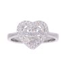 Silver Cubic Zirconia Heart Ring by Icesia