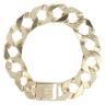 9ct Yellow Gold Patterned Curb Bracelet 8"