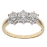 18ct Yellow Gold 0.85ct Diamond Trilogy Ring