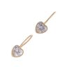 14ct Yellow Gold Child's Cubic Zirconia Heart Earrings