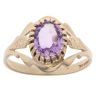 9ct Yellow Gold Amethyst Solitaire Ring