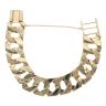 9ct Yellow Gold Patterned Curb Bracelet 8.5"