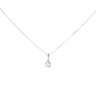 9ct White Gold Diamond Solitaire Pendant and 16" Chain by Anya Belle