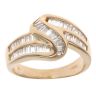 14ct Yellow Gold 0.50ct Baguette Cut Diamond Fancy Ring