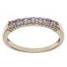 9ct Yellow Gold Tanzanite Half Eternity Ring