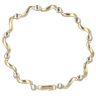 9ct Yellow and White Gold Fancy Bracelet 6.5"