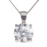9ct White Gold 1.00ct Lab Grown Diamond Solitaire Pendant and Chain 18"
