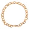 9ct Yellow Gold Patterned and Plain Belcher Bracelet 9"