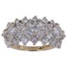 14ct Yellow Gold Cubic Zirconia Cluster Ring