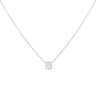 9ct White Gold 1.00ct Oval Cut Lab Grown Diamond Pendant and Chain 18"