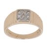 9ct Yellow Gold 0.35ct Diamond Cluster Signet Ring
