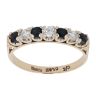 9ct Yellow Gold Sapphire And Cubic Zirconia Ring