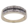 9ct Yellow Gold 0.33ct Brilliant Cut Black and Colourless Diamond Fancy Ring
