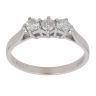 18ct White Gold 0.33ct Brilliant Cut Diamond Trilogy Ring