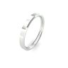 18ct White Gold Soft Chamfered Edge Wedding Band 2.5mm