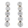 18ct Yellow And White Gold Diamond Drop Earrings