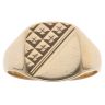 9ct Yellow Gold Patterned Signet Ring