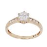 9ct Yellow Gold Cubic Zirconia Solitaire Ring