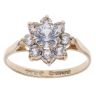 9ct Yellow Gold Flower Cubic Zirconia Cluster Ring