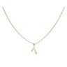9ct Yellow Gold Cubic Zirconia Ribbon Pendant And Chain 18"
