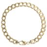 9ct Yellow Gold Plain Curb Bracelet 9.5"