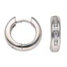 14ct White Gold 0.33ct Brilliant Cut Diamond Hoop Earrings