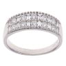 18ct White Gold 1.50ct Brilliant and Baguette Cut Diamond Four Row Ring