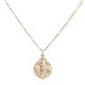 9ct Yellow Gold Patterned Ball Pendant And Chain 22"