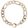 9ct Yellow Gold Figaro Bracelet 8"