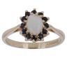 9ct Yellow Gold Sapphire Cluster Ring
