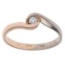 14ct White and Rose Gold 0.10ct Diamond Solitaire Ring